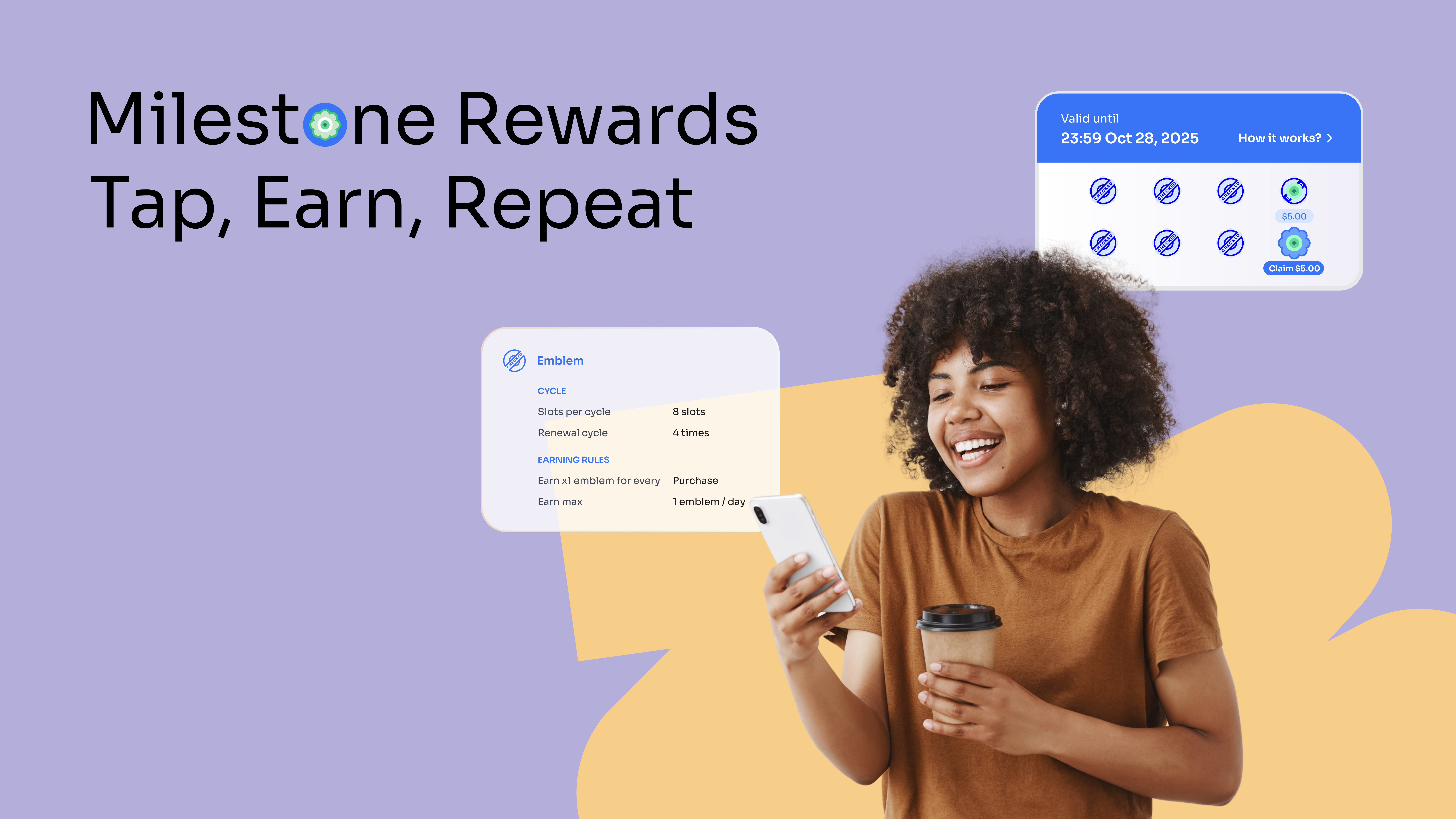 Milestone Rewards. More than a digital stamp card a retention engine