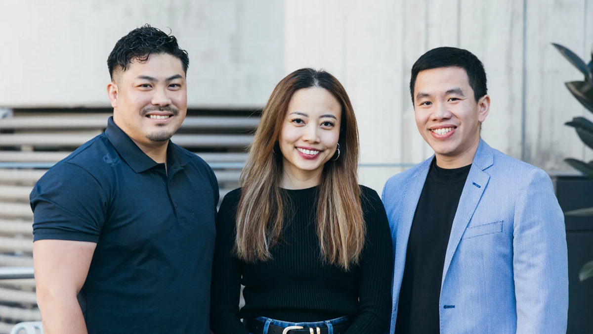 Image of Kaido Chiwata Head of Japan, Caroline Train Co-Founder & CEO, Reinard Surya COO of Hello Clever