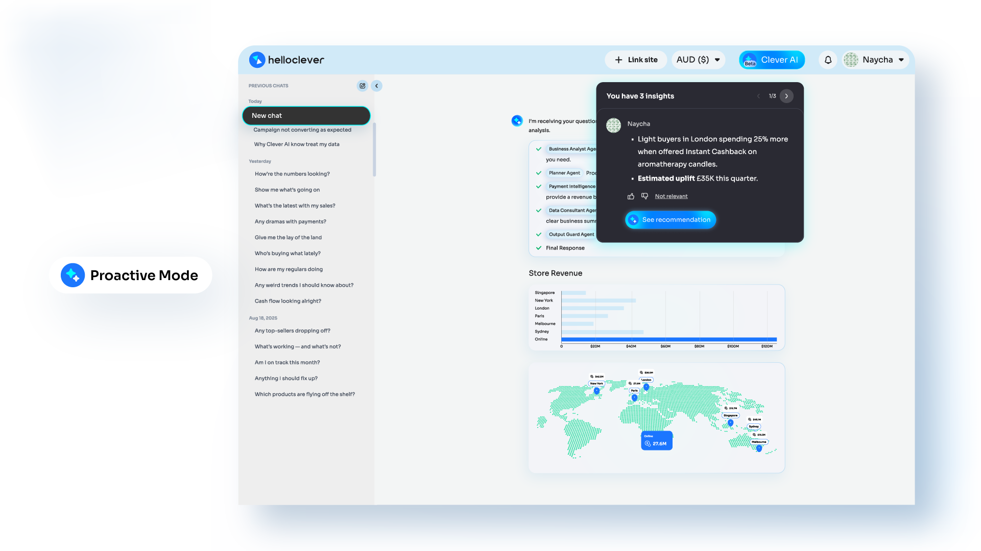 Clever AI Data Analyst Proactive Mode